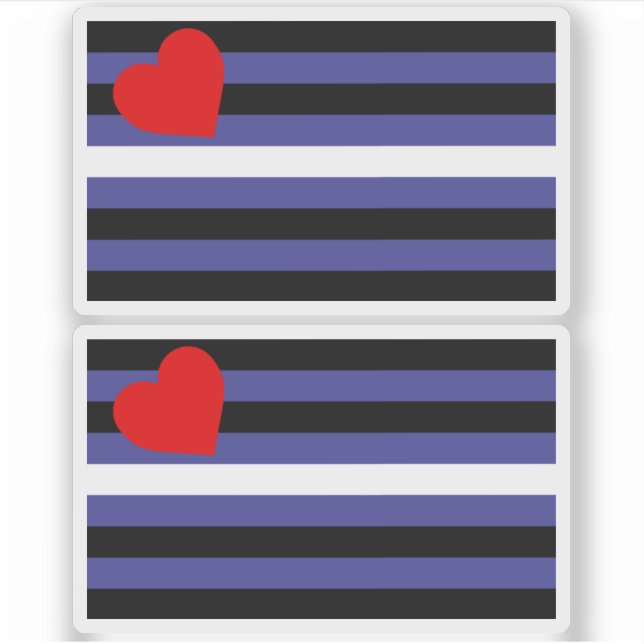 Leather Pride Flag Aufkleber (Vorderseite)