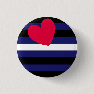 Leather Pride Flag Button