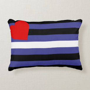 Leather Pride Flag Dekokissen
