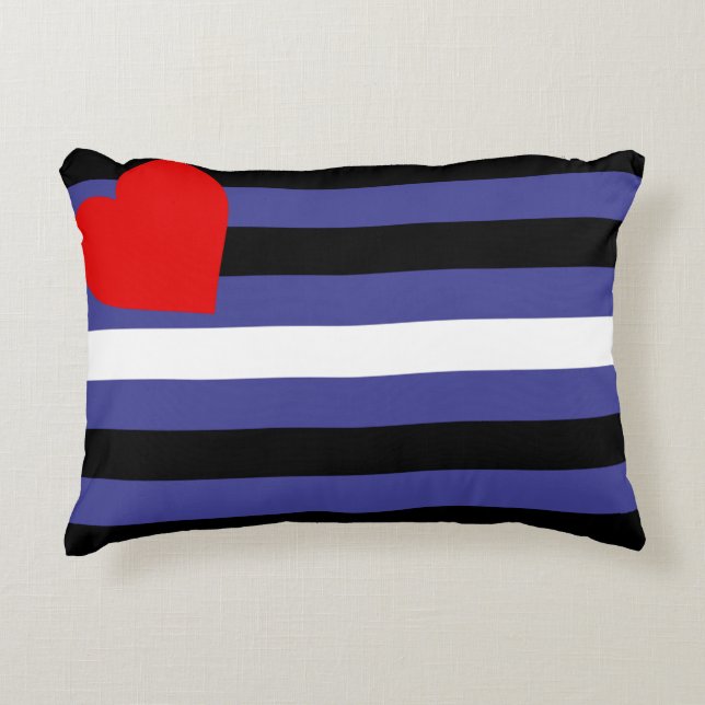 Leather Pride Flag Dekokissen (Vorderseite)