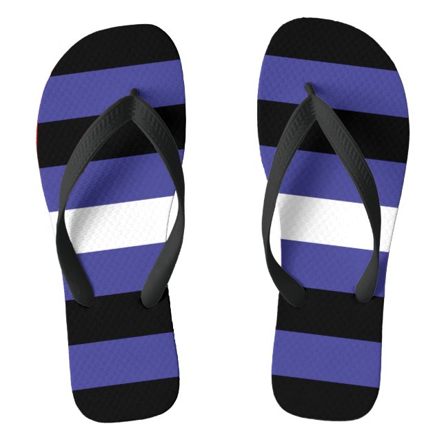 Leather Pride Flag Flip Flops (Fußbett)