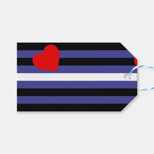 Leather Pride Flag Geschenkanhänger (Vorderseite (Horizontal))