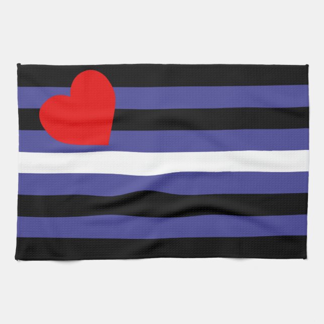 Leather Pride Flag Geschirrtuch (Horizontal)