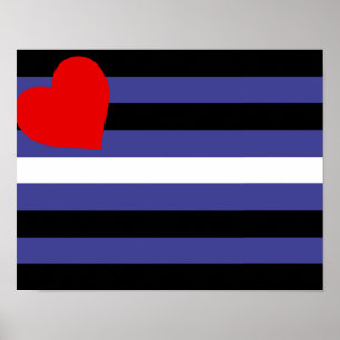Leather Pride Flag Poster