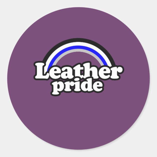 Leather Pride Flag Runder Aufkleber (Vorderseite)