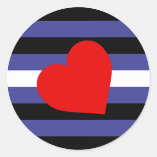 Leather Pride Flag Runder Aufkleber