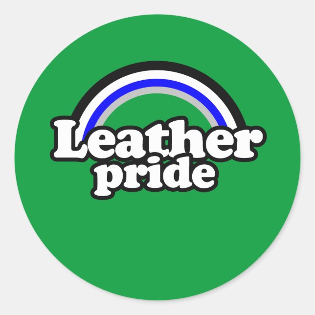 Leather Pride Flag Runder Aufkleber (Vorderseite)