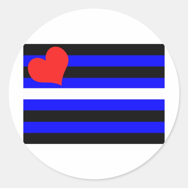 LEATHER PRIDE FLAG RUNDER AUFKLEBER (Vorderseite)
