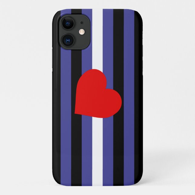 Leather Pride Flag und Herz Case-Mate iPhone Hülle (Rückseite)