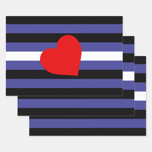 Leather Pride Flag und Herz Geschenkpapier Set (Set)