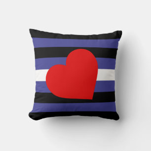 Leather Pride Flag und Herz Kissen