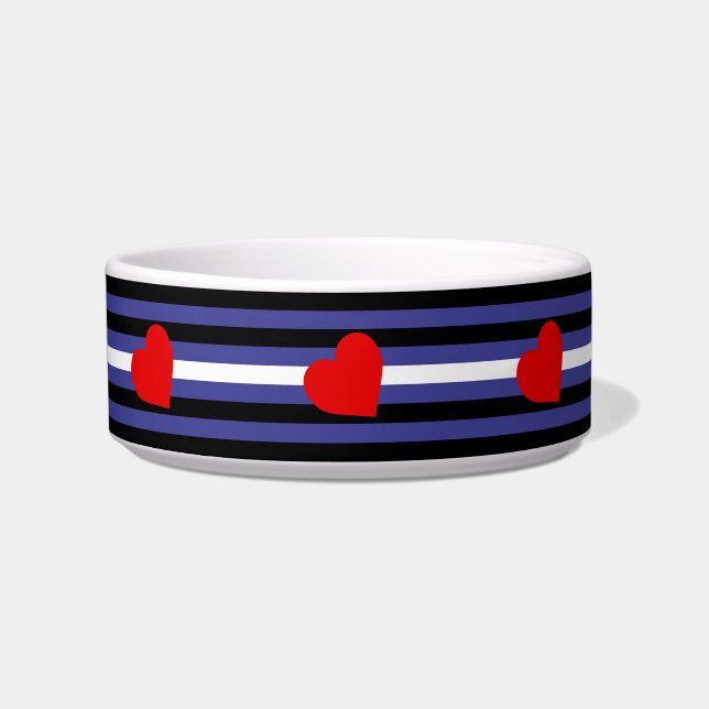 Leather Pride Flag und Herz Napf (Vorderseite)