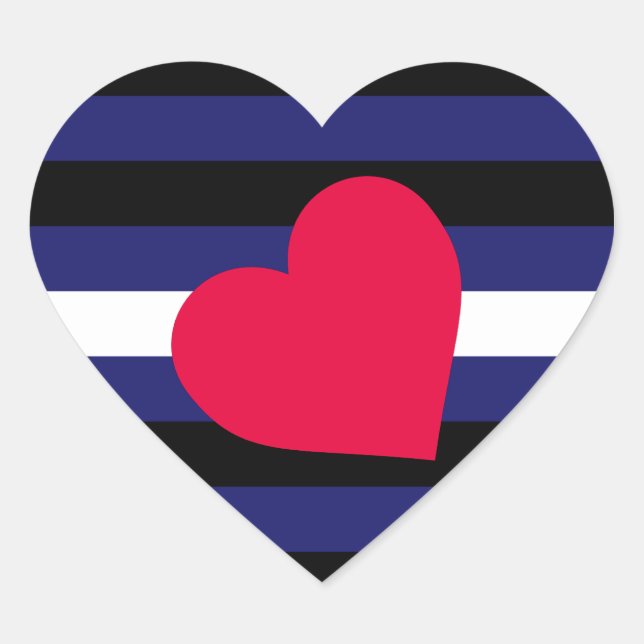 Leather Pride Herz-Aufkleber (Vorderseite)