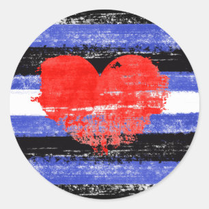 Leather Pride Paint Runder Aufkleber