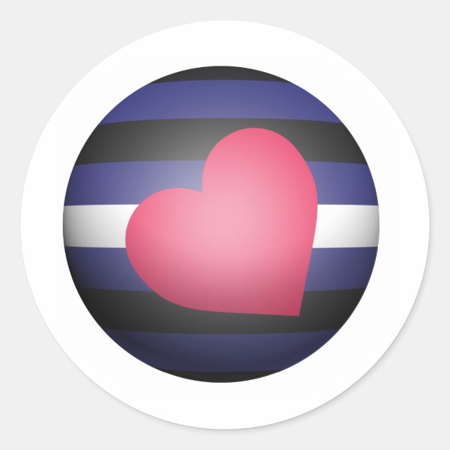 LEATHER PRIDE SPHERE RUNDER AUFKLEBER (Vorderseite)