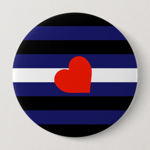 LEATHER PRIDE STRIPED HERZ HORIZONTAL - PRID 2014 BUTTON