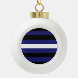 LEATHER PRIDE STRIPED HORIZONTAL - 2014 PRIDE.png Keramik Kugel-Ornament