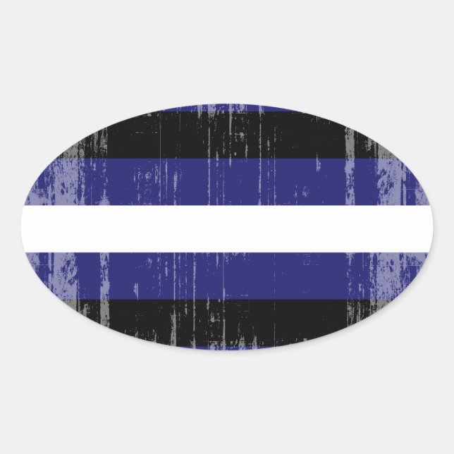 LEATHER PRIDE STRIPES DISTRESSEED DESIGN OVALER AUFKLEBER (Vorderseite)