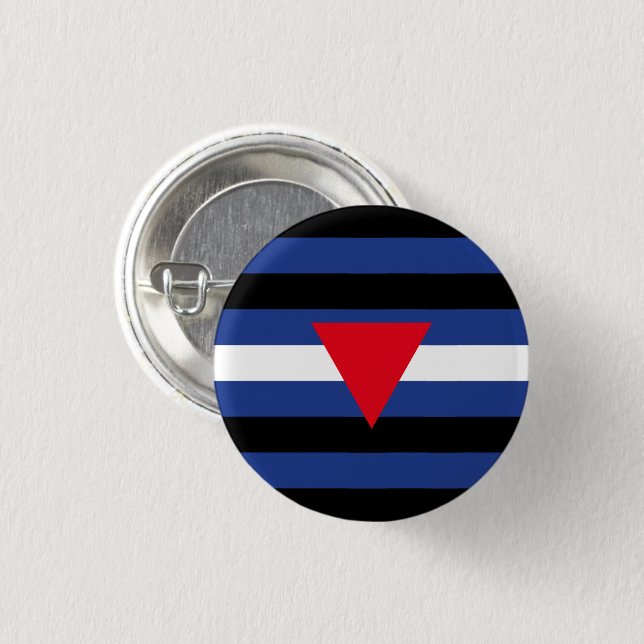 Leather Que Stolperflagge Button (Vorne & Hinten)