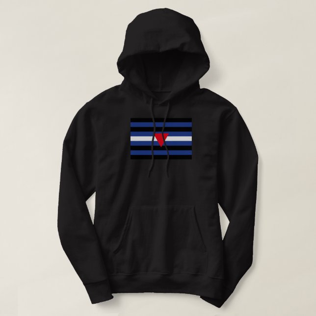 Leather Que Stolperflagge Hoodie (Design vorne)