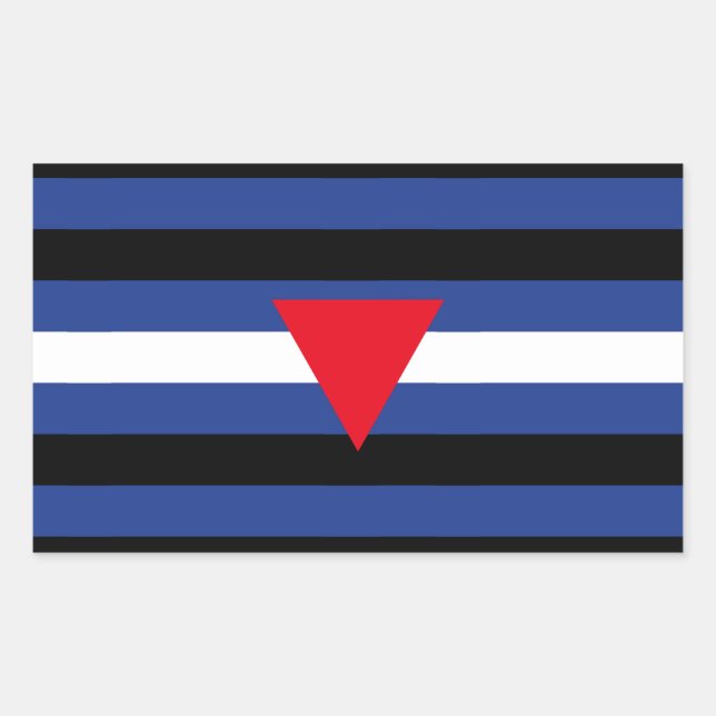 Leather Que Stolperflagge Rechteckiger Aufkleber (Vorderseite)