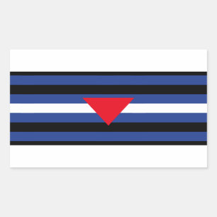 Leather Que Stolperflagge Rechteckiger Aufkleber