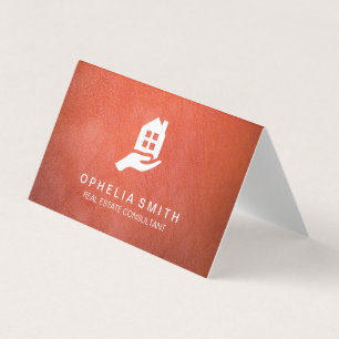 Leather Real Anwesen Realtor Agent Visitenkarten