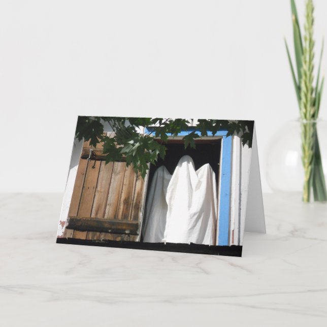 "Leather Shop Ghost" Hallowe’en card #1 Karte (Vorderseite)