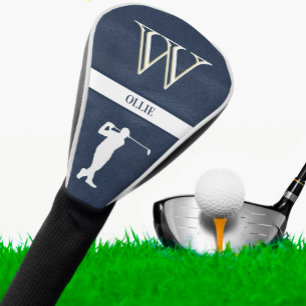 Leather Texture Personalisiert erste Golfschwung Golf Headcover