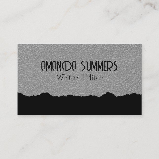 Leather Texture | Torneffekt Visitenkarte (Vorderseite)