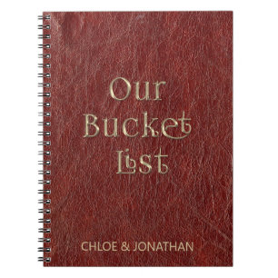 Leather von Imitaten für personalisierte Paare Notizblock