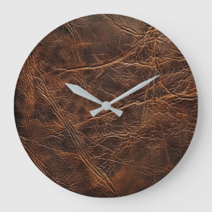 Leather Wall Clock Große Wanduhr