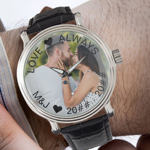 Leather Watch zum 3. Jahrestag der Hochzeit Foto Armbanduhr