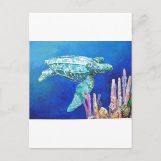 LEATHERBACK TURTLE POSTKARTE