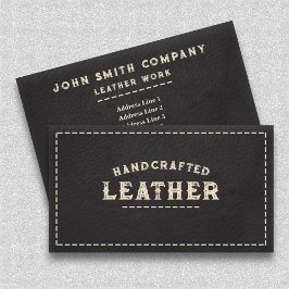 Leatherworker Handwerker Black Visitenkarte