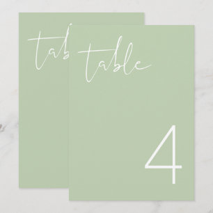 LEAV Vibranel Pastel Green Einfache Tischnummer