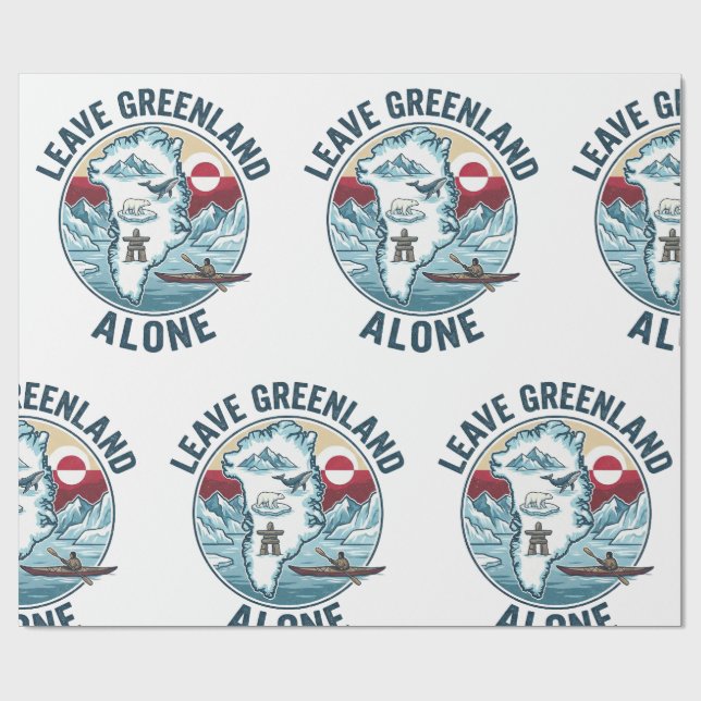Leave Greenland Alone Geschenkpapier (Flach)