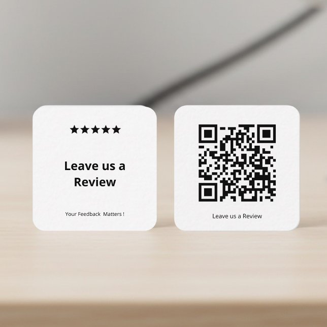 Leave Us a Review QR Code  Quadratische Visitenkarte (Von Creator hochgeladen)