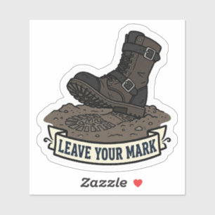 Leave Your Mark Biker Stiefel Motorrad Vinyl Aufkleber