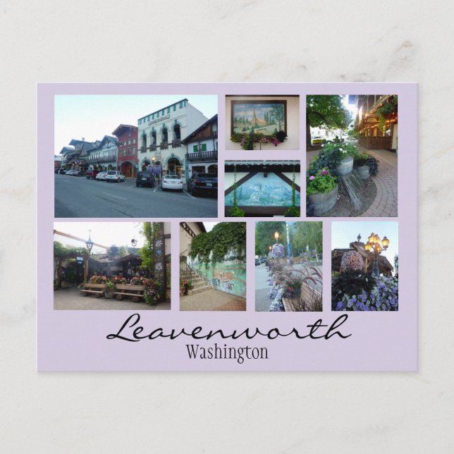 Leavenworth Collage 2 Postkarte (Vorderseite)