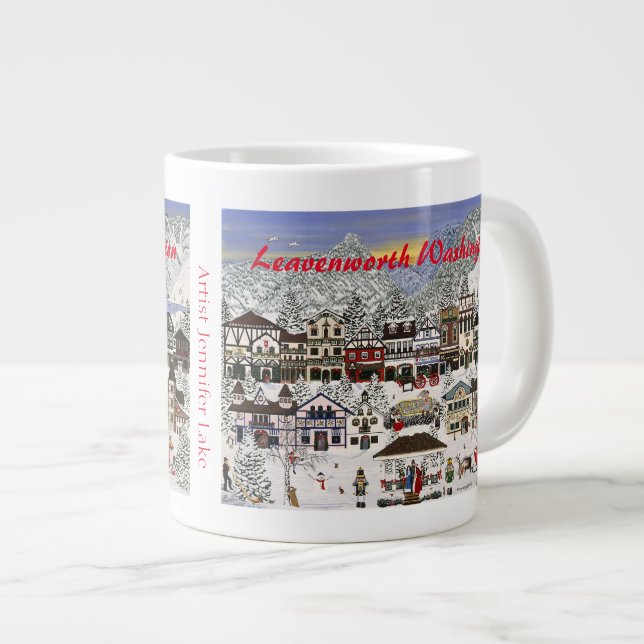 Leavenworth Washington Cup Jumbo-Tasse (Vorderseite Rechts)