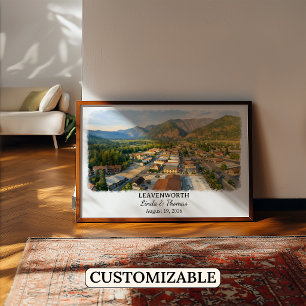 Leavenworth Washington Poster, Aquarell, Maßgeschn Poster