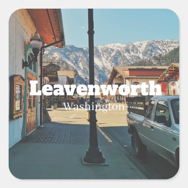 Leavenworth - Washington  Quadratischer Aufkleber (Vorderseite)