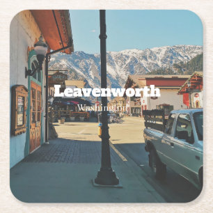Leavenworth - Washington  Rechteckiger Pappuntersetzer