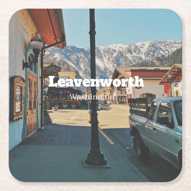 Leavenworth - Washington  Rechteckiger Pappuntersetzer (Vorderseite)
