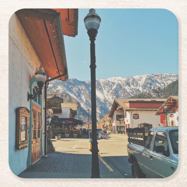 Leavenworth - Washington  Rechteckiger Pappuntersetzer (Vorderseite)