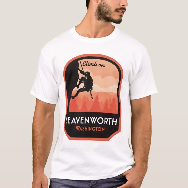 Leavenworth Washington Rock Climbing T-Shirt (Vorderseite)