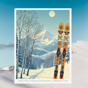 Leavenworth Washington Skigebiet Postkarte