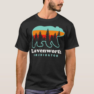 Leavenworth Washington Souvenir Retro Vintager Bär T-Shirt