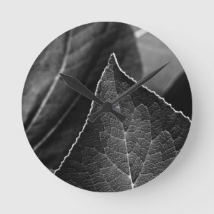 leaves being runde wanduhr